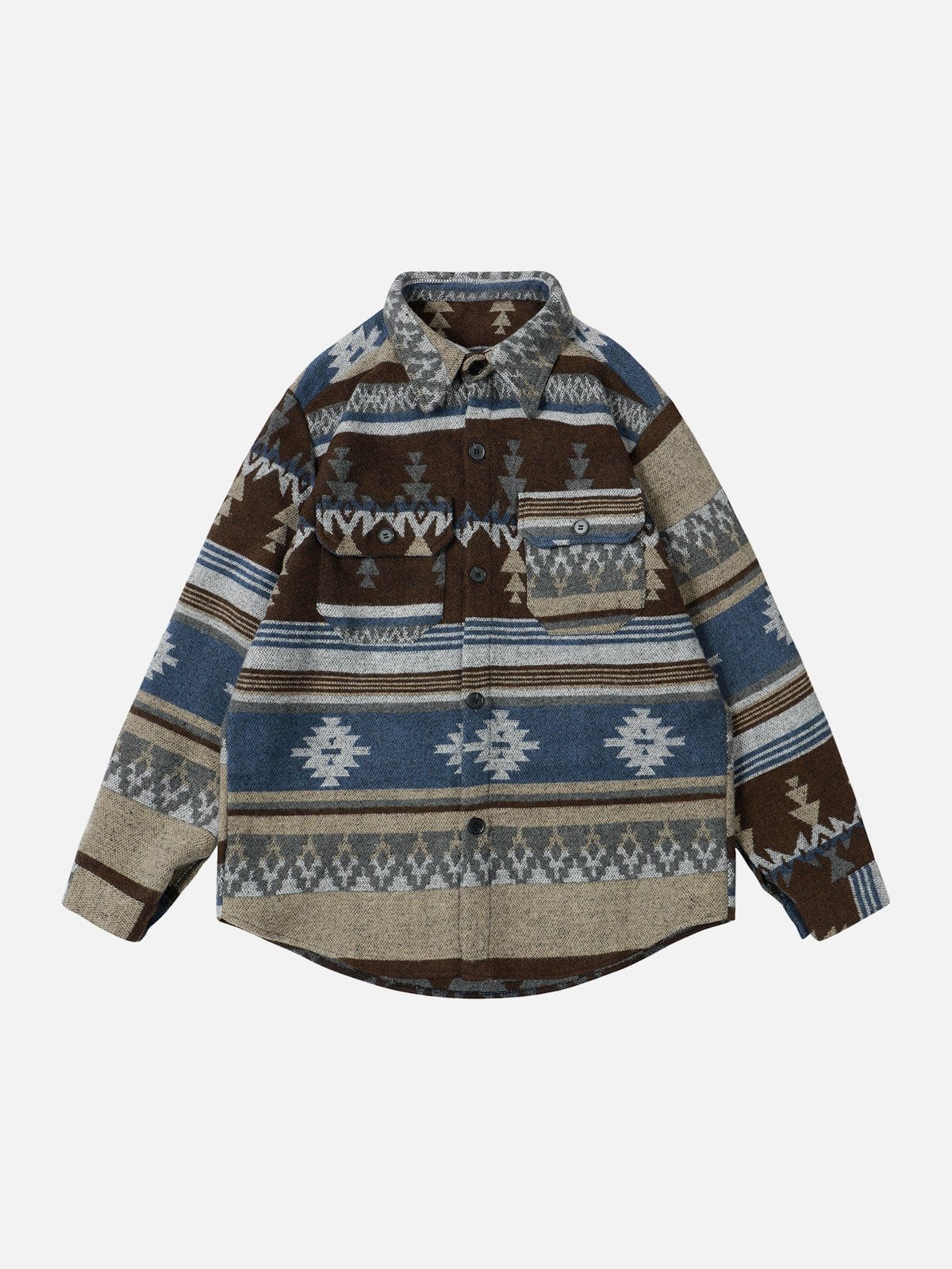 Chaqueta con bordado de patchwork