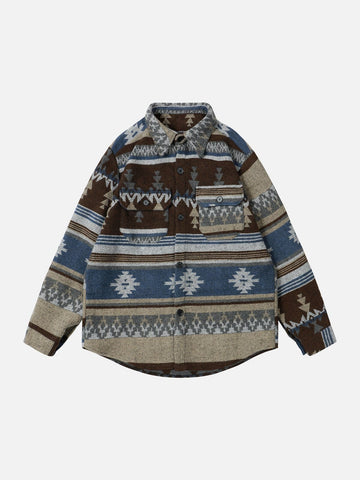 Chaqueta con bordado de patchwork