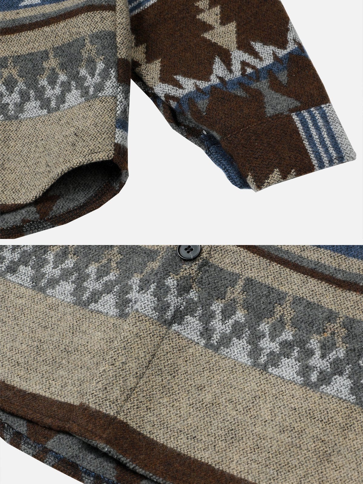 Chaqueta con bordado de patchwork