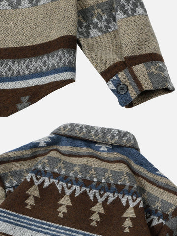 Chaqueta con bordado de patchwork