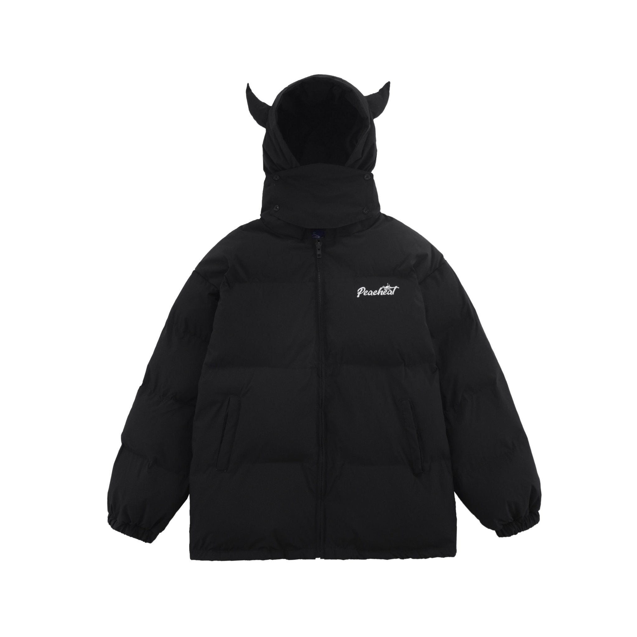 Pink Devil Horns Puffer Jacket