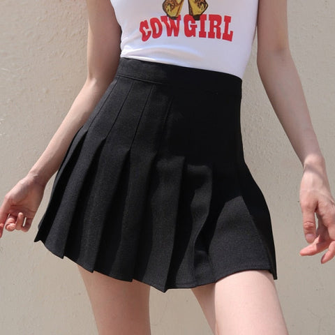 Y2K Harajuku Tartan Skirt Plaid Pleated Skirts Mini Dance Skirt Side Button High Waist School Skirts Female