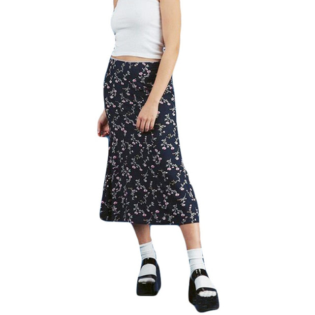 Print Skirt A-Line Trendy Y2K Skirts Harajuku Knee-Length Casual High Waist Party Streetwear Bodycon E-girl Skirt