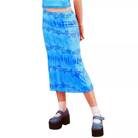 Print Skirt A-Line Trendy Y2K Skirts Harajuku Knee-Length Casual High Waist Party Streetwear Bodycon E-girl Skirt