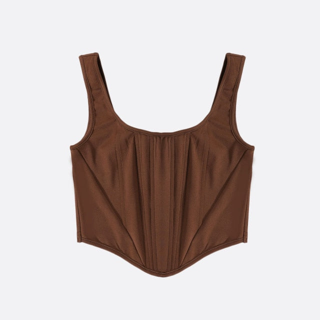 High Quality Corset Top Y2k Arrivals Lined House of Cb Top Bone Top Coffee FeCrop Top For Party Club