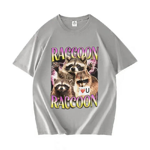 Retro Raccoon Lover Funny T Shirts
