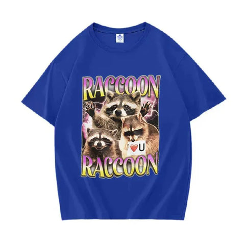 Retro Raccoon Lover Funny T Shirts