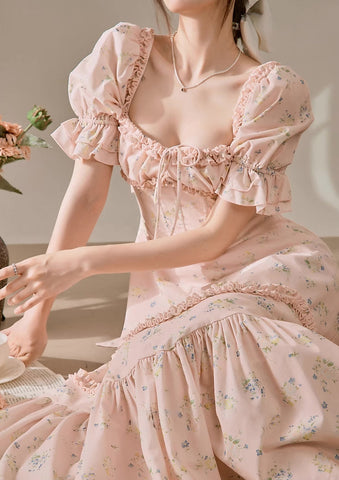 Vestido floral para el té de la tarde