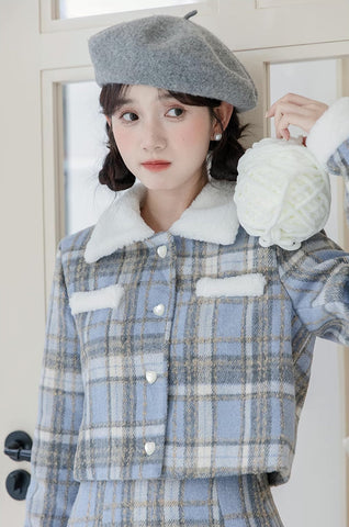 Elsa Plaid Tweed Midi Set