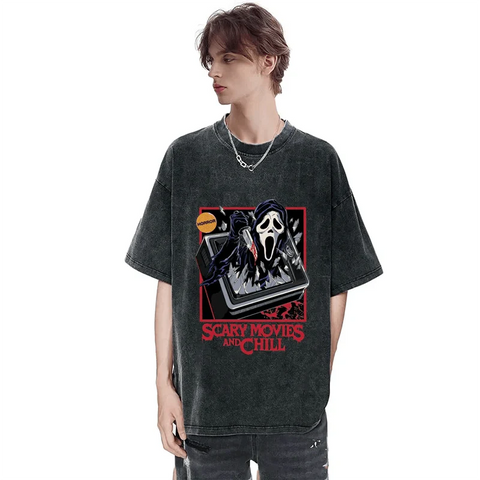 Camiseta de películas de miedo y relax