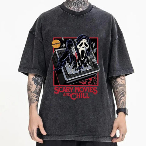 Camiseta de películas de miedo y relax