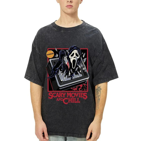 Camiseta de películas de miedo y relax