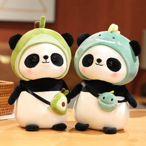Small Pandas with Cute Hats Plushies