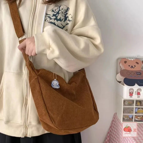 Bolso de pana coreano