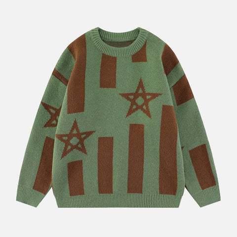 Star Embroidery Sweater