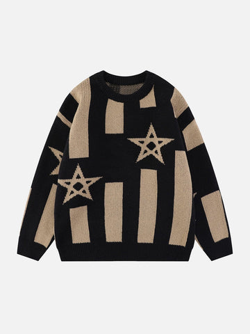 Star Embroidery Sweater