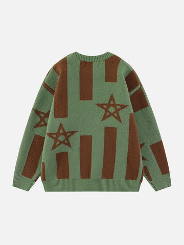 Star Embroidery Sweater