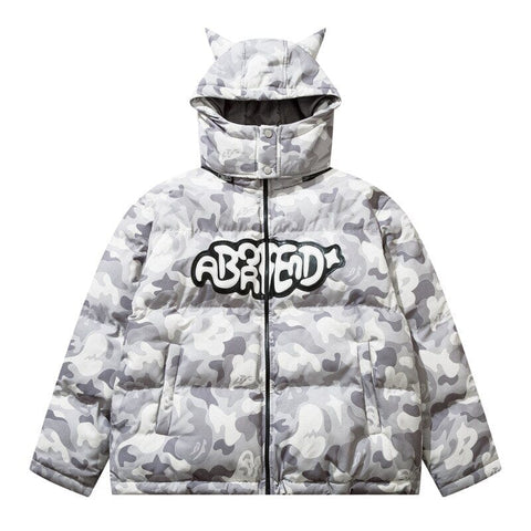 Streetwear Camouflage Puffer Jacket