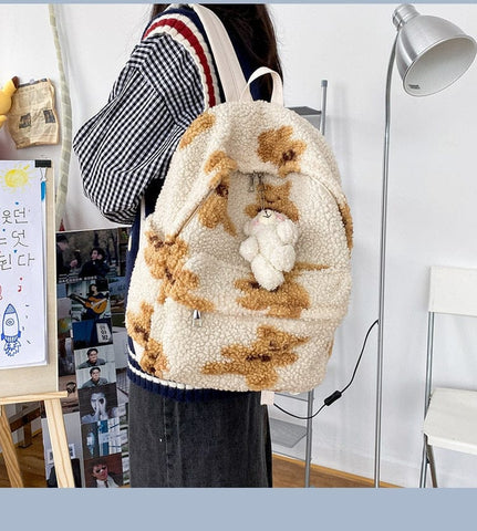 Flauschiger Teddybär-Rucksack