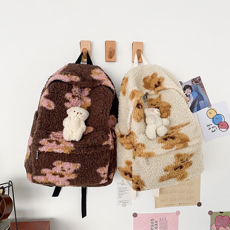 Teddy Bear Fuzzy Backpack