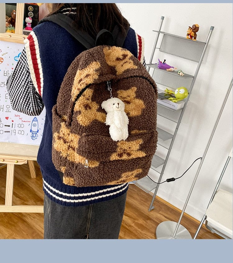 Mochila afelpada con forma de osito de peluche