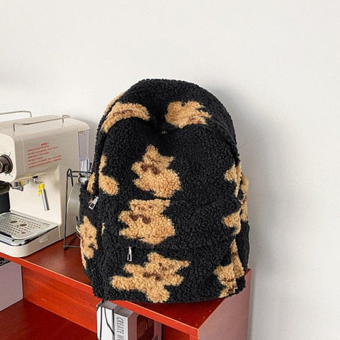 Mochila afelpada con forma de osito de peluche