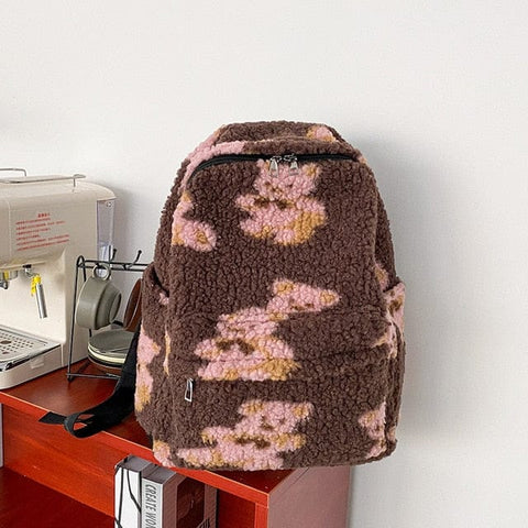 Mochila afelpada con forma de osito de peluche