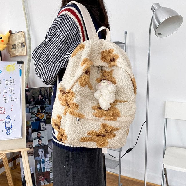 Flauschiger Teddybär-Rucksack