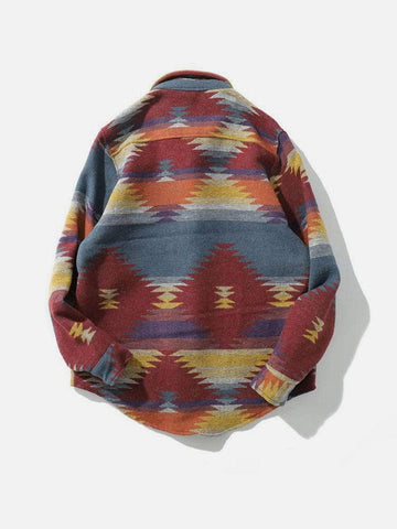 Camisa de manga larga con patchwork y teñido anudado