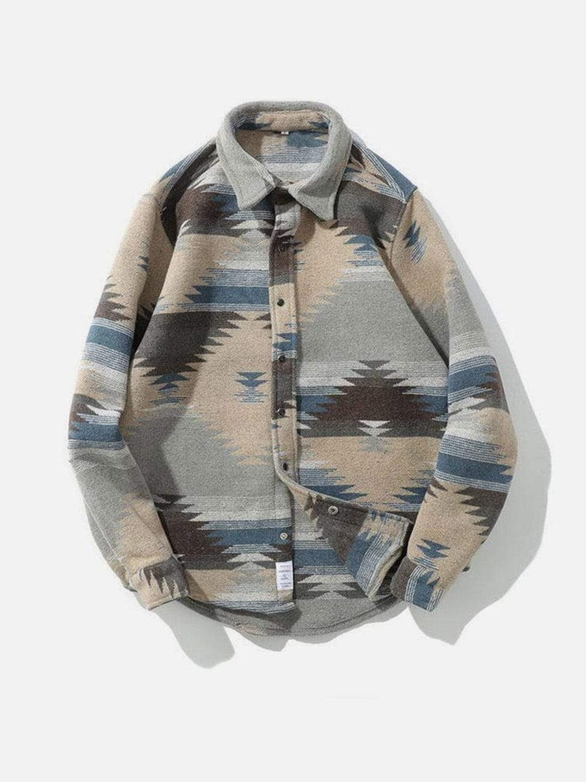 Camisa de manga larga con patchwork y teñido anudado