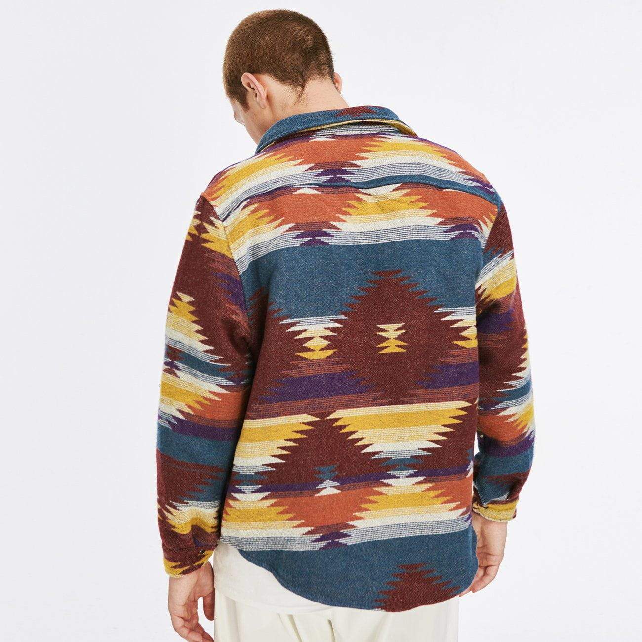 Camisa de manga larga con patchwork y teñido anudado
