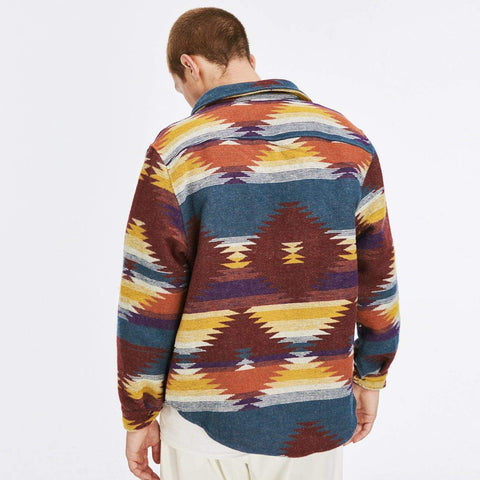 Camisa de manga larga con patchwork y teñido anudado