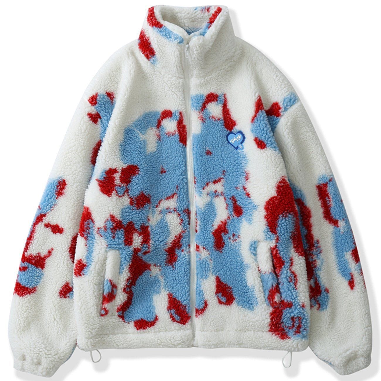 Chaqueta Sherpa con efecto tie-dye