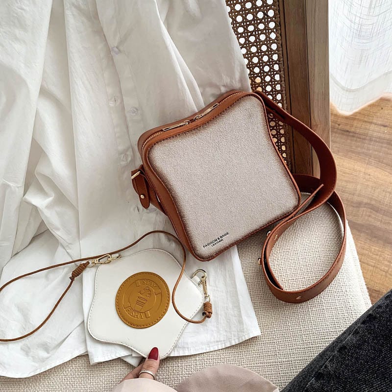 Toast PU Leather Crossbody Bag