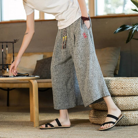 Traditional and Casual Wide Kimono Pants