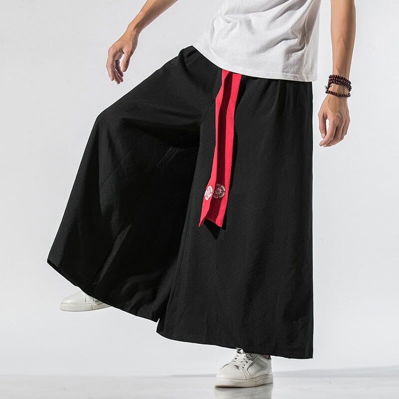 Pantalones de kimono anchos tradicionales e informales