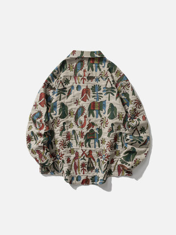 Chaqueta con estampado floral vintage