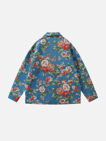 Chaqueta vintage con flores 