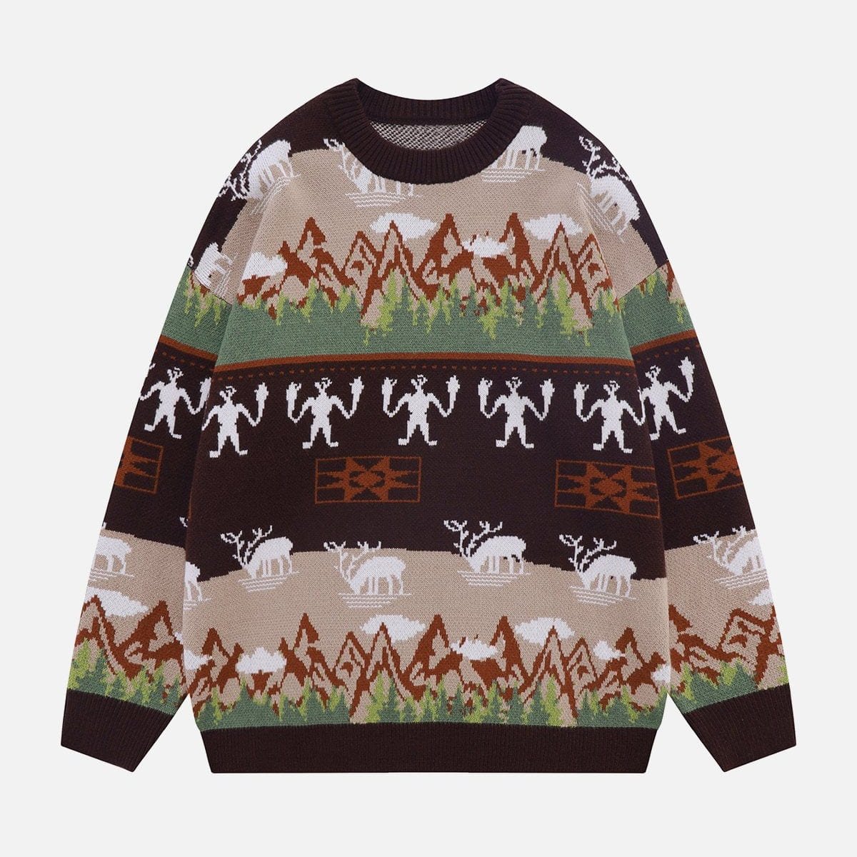 Vintage Mountain Elk Knit Sweater