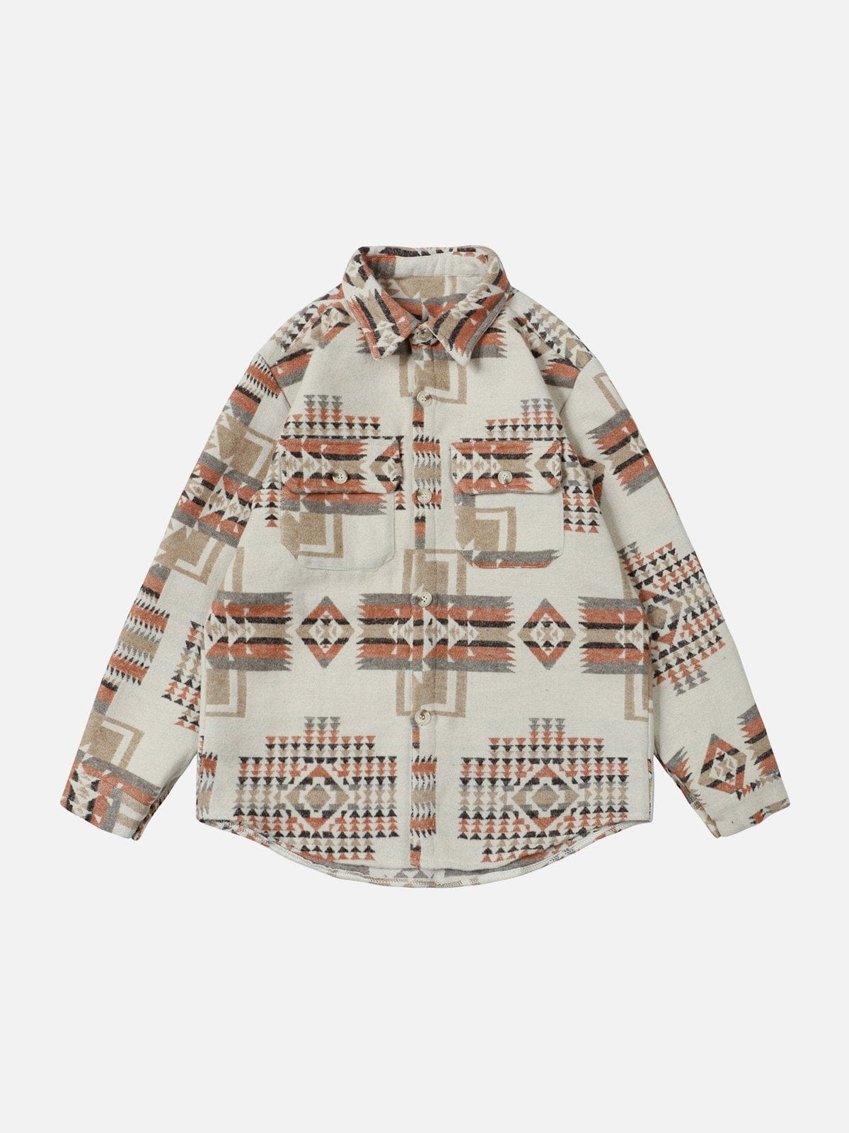 Vintage Plaid Embroidery Shacket
