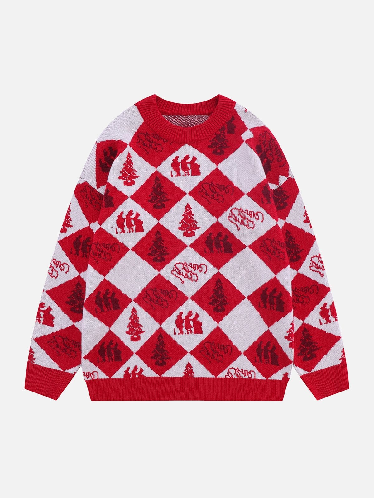 Vintage Rhombus Christmas Knit Sweater