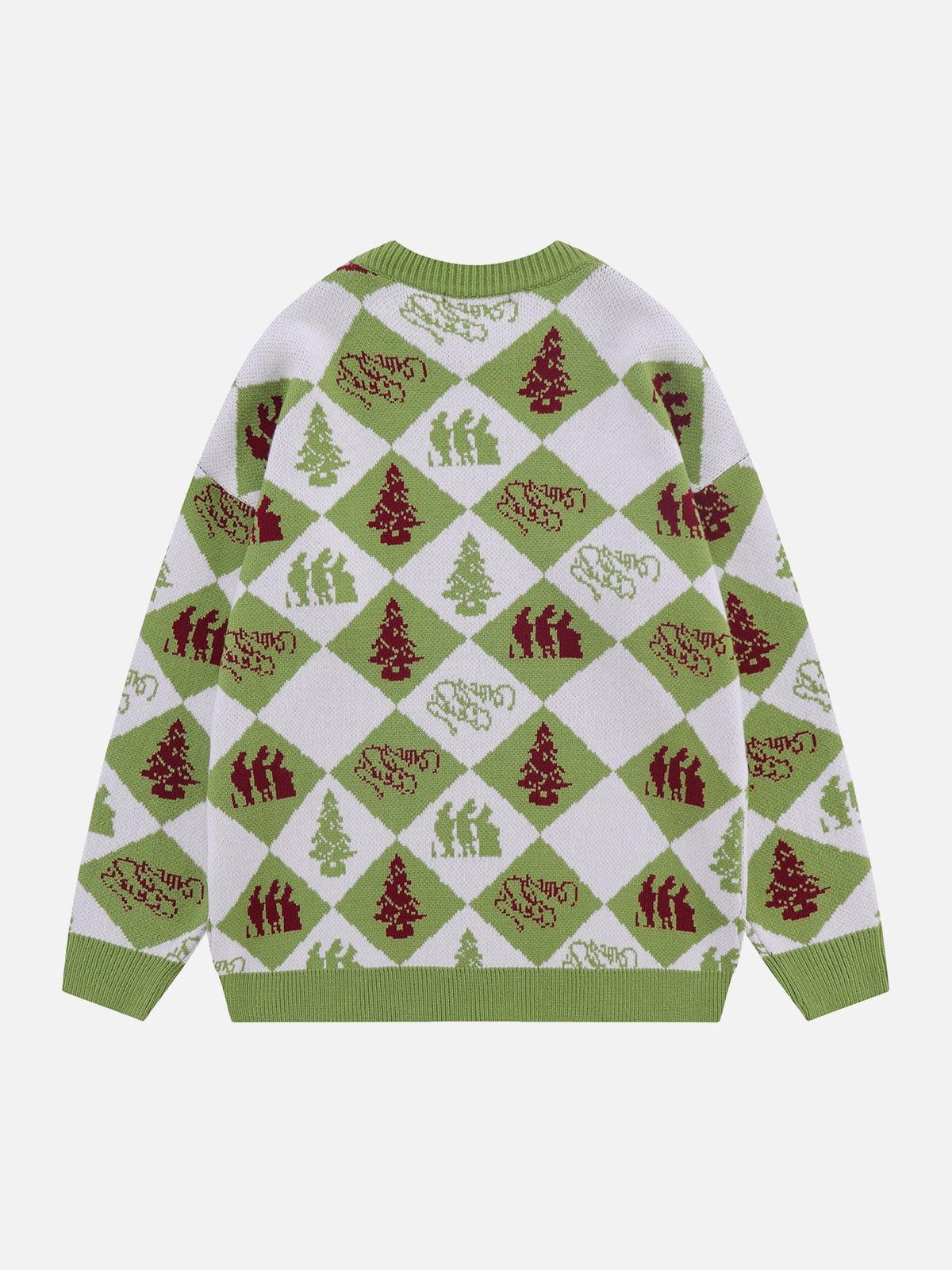 Vintage Rhombus Weihnachtsstrickpullover