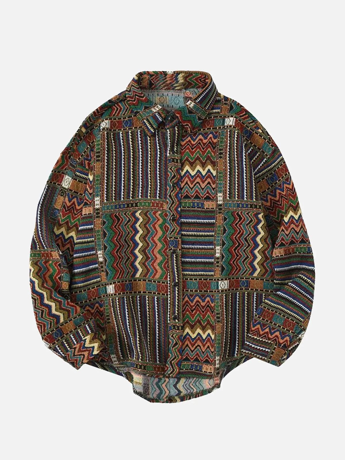 Camisa de manga larga con líneas onduladas