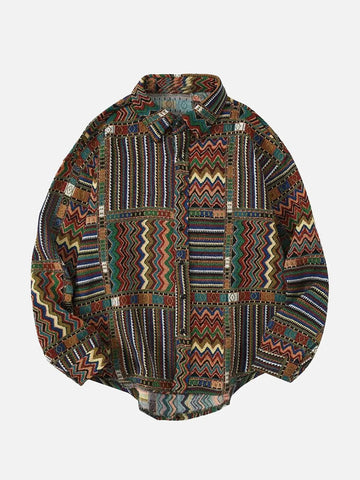 Camisa de manga larga con líneas onduladas