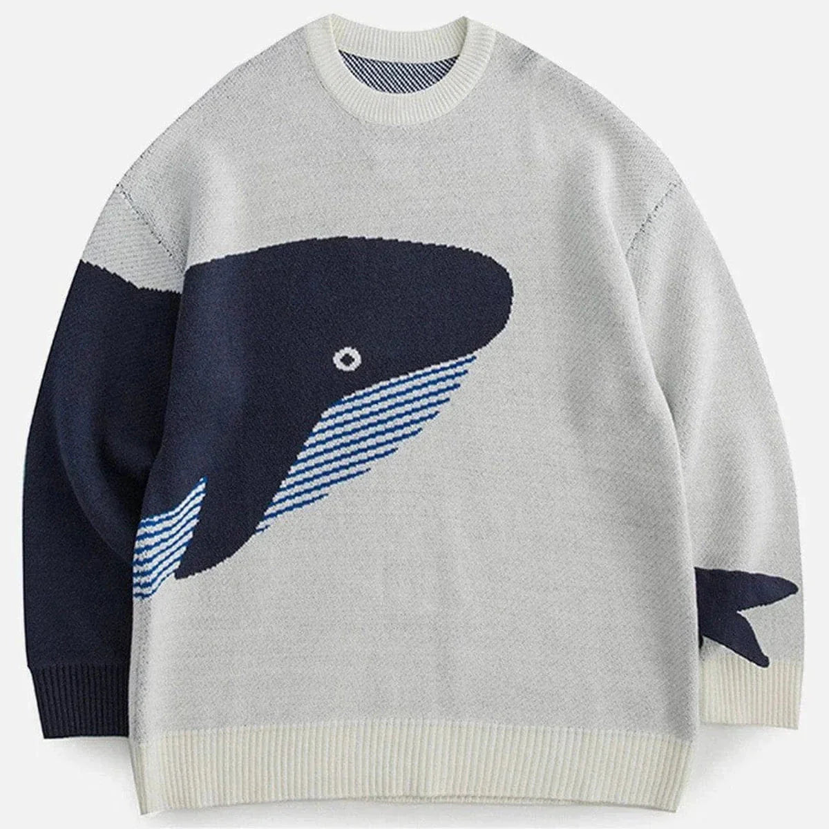 Whale Print Knit Sweater