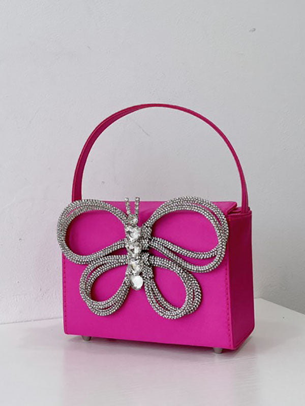 Clutch mit Schmetterlings-Strass