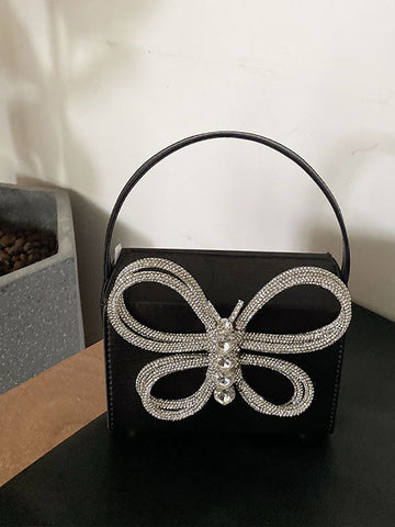 Clutch mit Schmetterlings-Strass