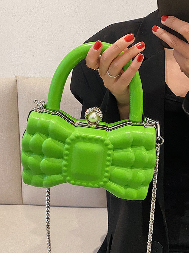 Mini bolso con forma de lazo