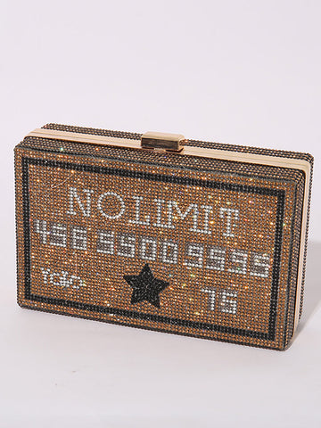 Bolso de mano con decoración de letras de estrellas