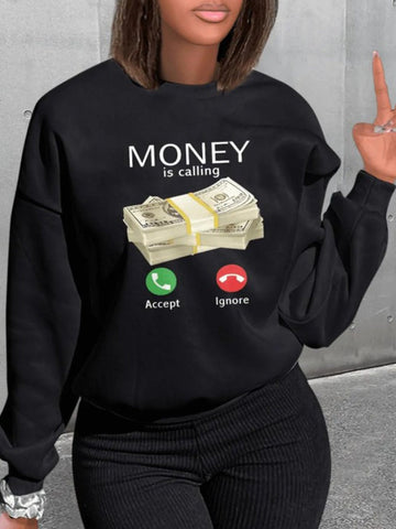 Geld ruft Sweatshirt